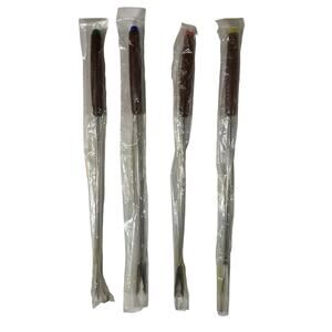 Vintage Antique 1970s Fondue Fork Set Of 4 Wood Handles Colored Knobs MCM